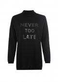 Pullover mit Schriftzug schwarz