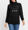 Pullover mit Schriftzug schwarz