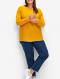 Pullover mit Seitenschlitze curry