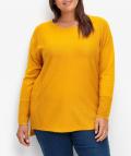 Pullover mit Seitenschlitze curry