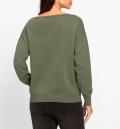 Pullover mit Statement-Print khaki-schwarz