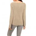 Pullover mit Stickereien sand