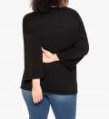 Pullover mit überschnittenen Schultern schwarz
