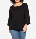 Pullover mit überschnittenen Schultern schwarz
