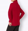 Pullover mitGlitzersteinchen-Schriftzug rot