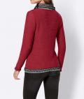 Pullover rot-bunt