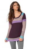 Pullover violett-bunt