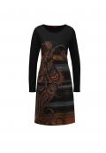 Punta di Roma-Jerseykleid schwarz-terra