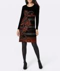 Punta di Roma-Jerseykleid schwarz-terra