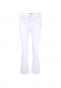 Push-up-Stretchjeans mit Stickerei weiß