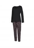Pyjamas im Doppelpack schwarz + bordeaux