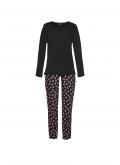Pyjamas im Doppelpack schwarz + bordeaux