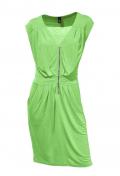 Reißverschluß-Kleid mit Raffungen grün