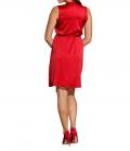 Reißverschluß-Kleid rot