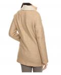 Reißverschluß-Wollblazer beige