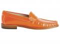 Rind-Lackleder-Slipper orange