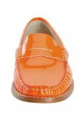 Rind-Lackleder-Slipper orange