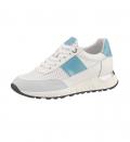 Rind-Nappa-und-Veloursleder-Sneaker weiß-türkis
