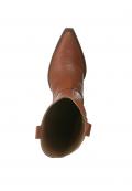 Rind-Nappaleder-Cowboystiefel rostbraun