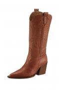 Rind-Nappaleder-Cowboystiefel rostbraun