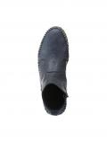 Rind-Nappaleder-Kurzstiefelette marine