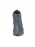 Rind-Nappaleder-Kurzstiefelette marine