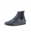 Rind-Nappaleder-Kurzstiefelette marine