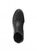 Rind-Nappaleder-Kurzstiefelette schwarz