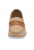 Rind-Nappaleder-Slipper camel-cognac