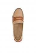 Rind-Nappaleder-Slipper camel-cognac