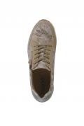 Rind-Nappaleder-Sneaker beige-metallic