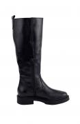 Rind-Nappaleder-Stiefel schwarz