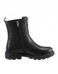 Rind-Nappaleder-Stiefelette schwarz