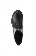 Rind-Nappaleder-Stiefelette schwarz