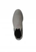 Rind-Nubukleder-Chelsea-Boots grau