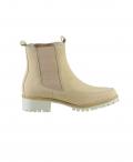 Rind-Nubukleder-Chelsea-Boots sand