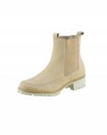 Rind-Nubukleder-Chelsea-Boots sand