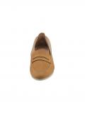 Rind-Nubukleder-Slipper camel