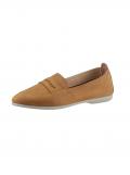 Rind-Nubukleder-Slipper camel