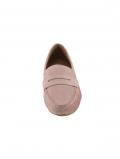 Rind-Veloursleder-Mokassin rose