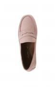 Rind-Veloursleder-Mokassin rose