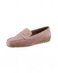Rind-Veloursleder-Mokassin rose