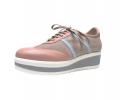 Rindleder-Sneaker rose-puder-bleu