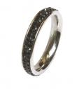 Ring mit Swarovski schwarz