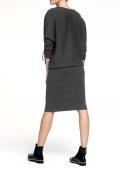 Rippenstrickkleid grau-melange