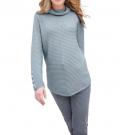 Rippenstrickpullover grau