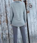 Rippenstrickpullover grau