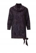 Rollkragenpullover aubergine-meliert