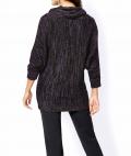Rollkragenpullover aubergine-meliert