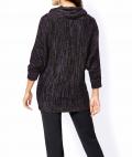 Rollkragenpullover aubergine-meliert